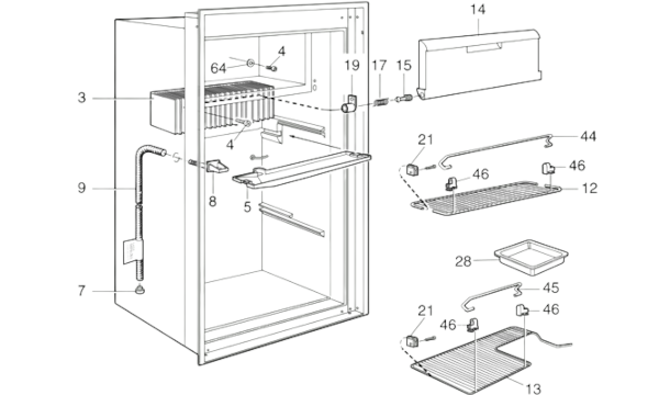 Trivalent refrigerator spare parts