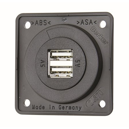 Prise de charge USB Berker 12V double - Anthracite