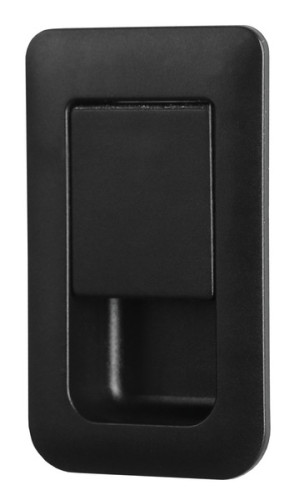 Serrure de porte 36x59mm noire pour portes de 12-18mm d'épaisseur