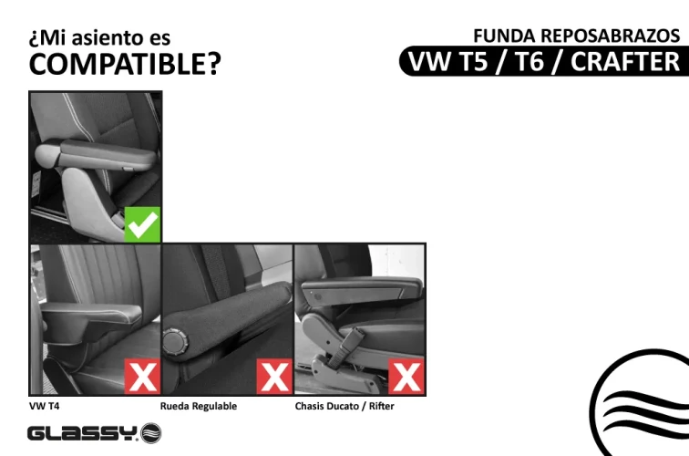 Armlehnenbezug GLASSY Phantom VW T5/Crafter
