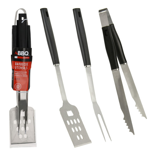 Kit of 3 barbecue utensils