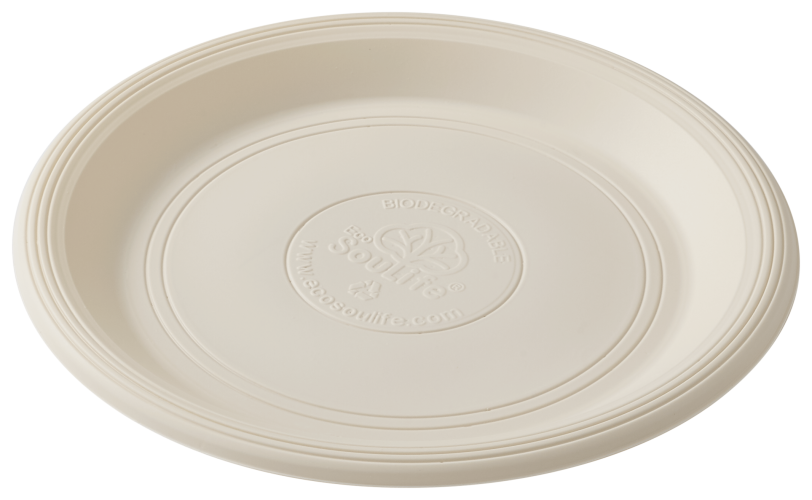 Set of 20 small disposable biodegradable plates 18cm