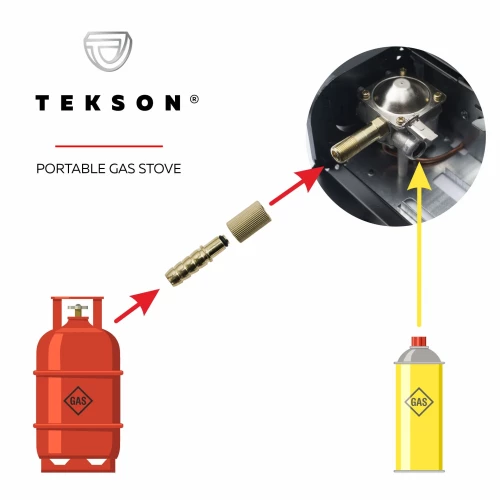 Gas stove camping stove 2in1 TEKSON + case