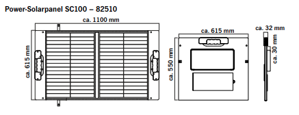 Panel solar CARBEST portátil 100w