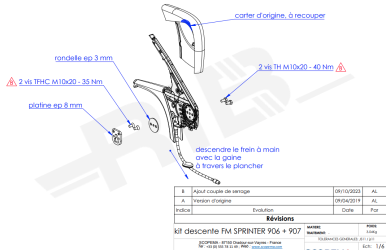 Accesorio freno de mano SCOPEMA Sprinter M906/M907