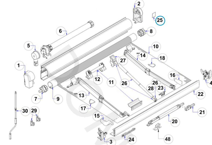 DOMETIC PW awning cover sticker