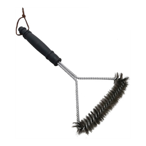 Metal barbecue brush with 16.5x30.5 cm handle