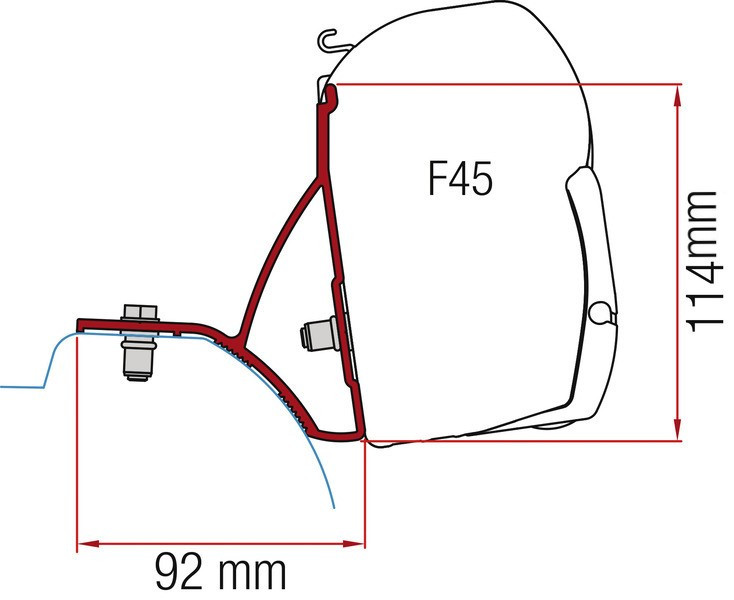 FIAMMA F45 Adapter für Trafic, X82