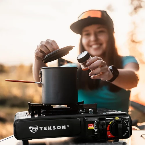 Gas stove camping stove 2in1 TEKSON + case