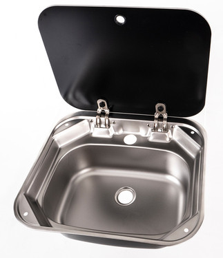 CARBEST sink with glass lid 415 x 365 mm