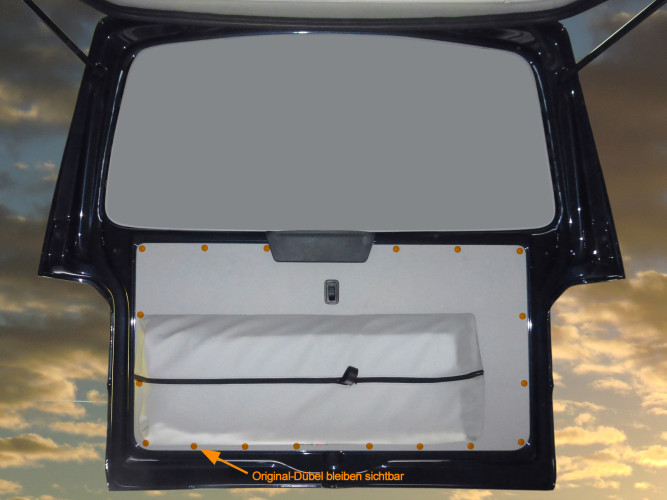 VW T5 / T6 tailgate seat-carrier organizer