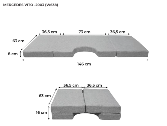 Cama delantera para Mercedes Vito W638 (1996-2003)