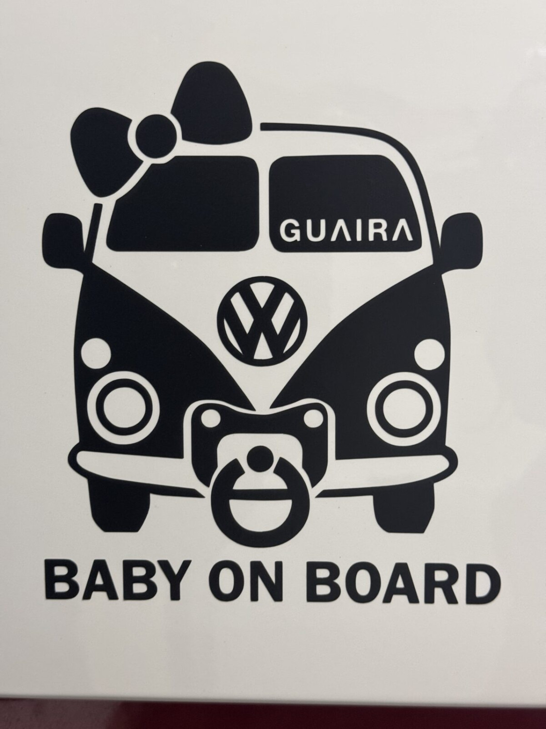 GUAIRA sticker (BABY ON BOARD with ribbon)