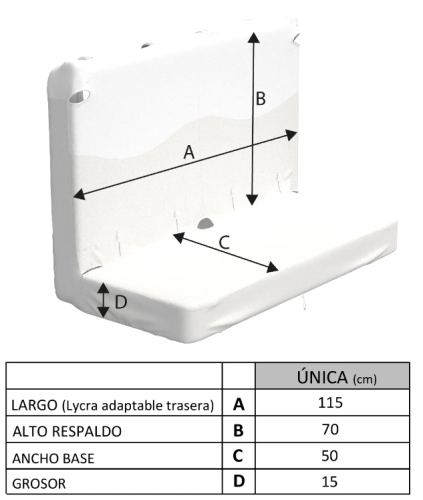 Funda bancada doble trasera California GLASSY Fiji