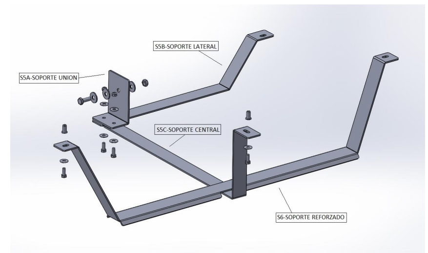 Mounting kit for water tank 110L MAN/Crafter 4x4