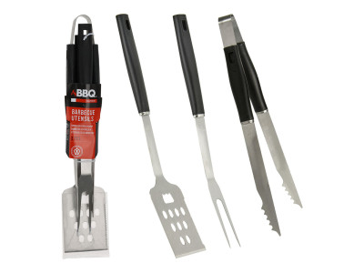 Kit of 3 barbecue utensils