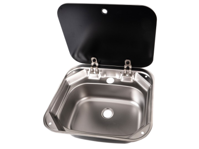 CARBEST sink with glass lid 415 x 365 mm