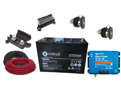 Installation kit 100Ah ELEKSOL LiFePO4 with Victron booster