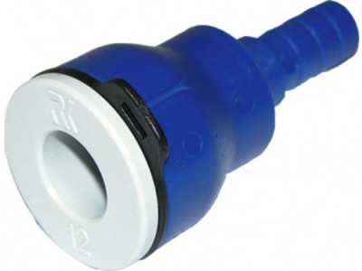 Straight connector 12mm UniQuick tube to 10mm hose